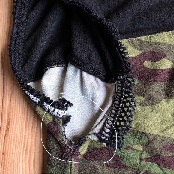 NOBO HUSTLE Camo Short Sleeve Shirt Top Medium Juniors - Picture 8 of 14